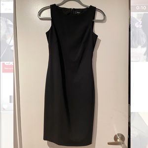 Theory Black Sheath/Betty Dress in Stretch Wool - 00